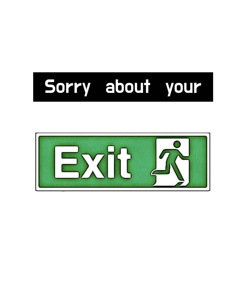 Card design "Exit"