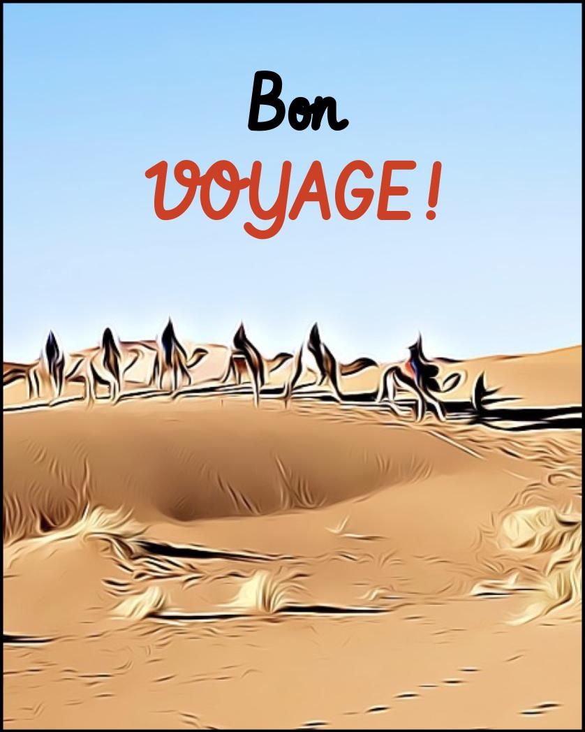 Card design "Bon Voyage"