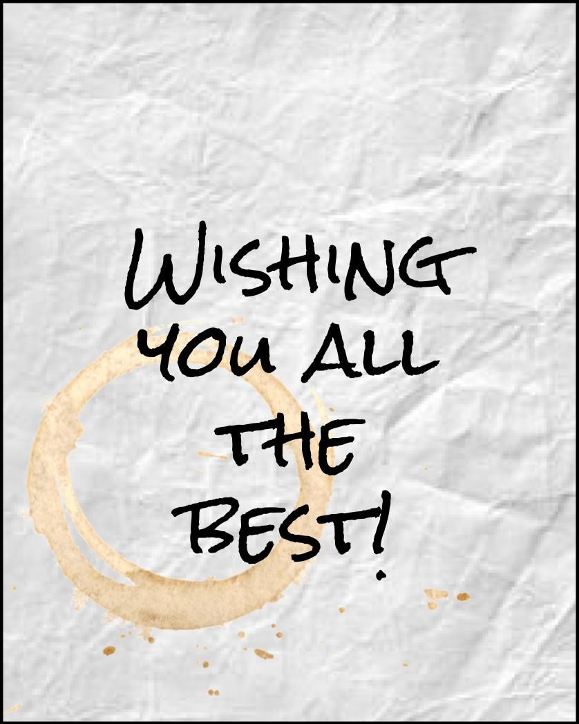 Card design "Wishing you all the best"