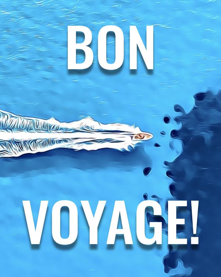 Card design "Bon voyage"