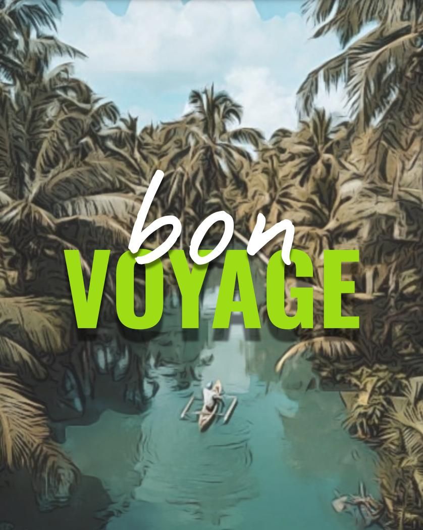 Card design "Bon voyage"