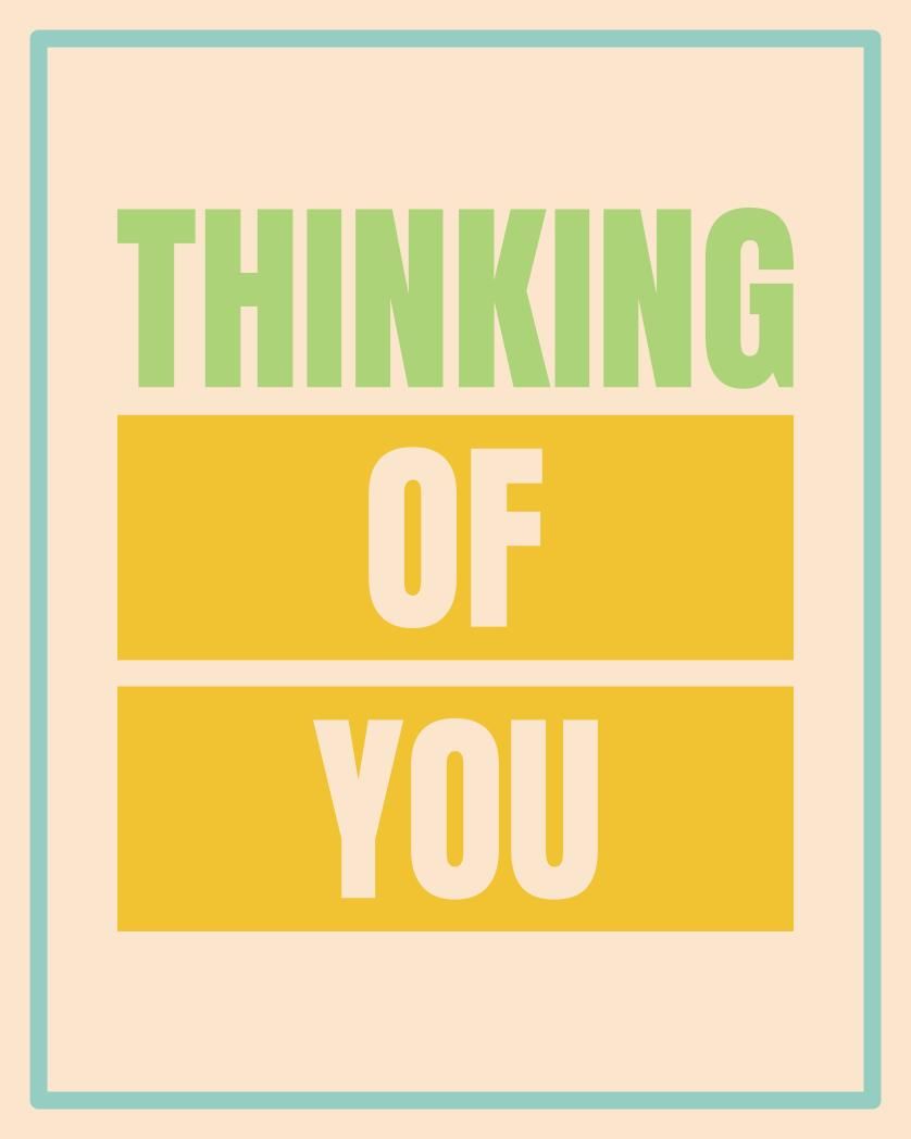 Card design "Thinking of you"