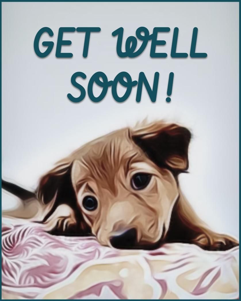 Card design "Get well soon"