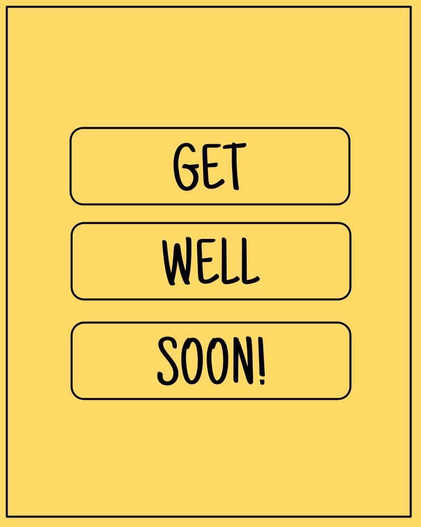 Card design "get well soon"