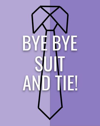 Use bye bye suit and tie