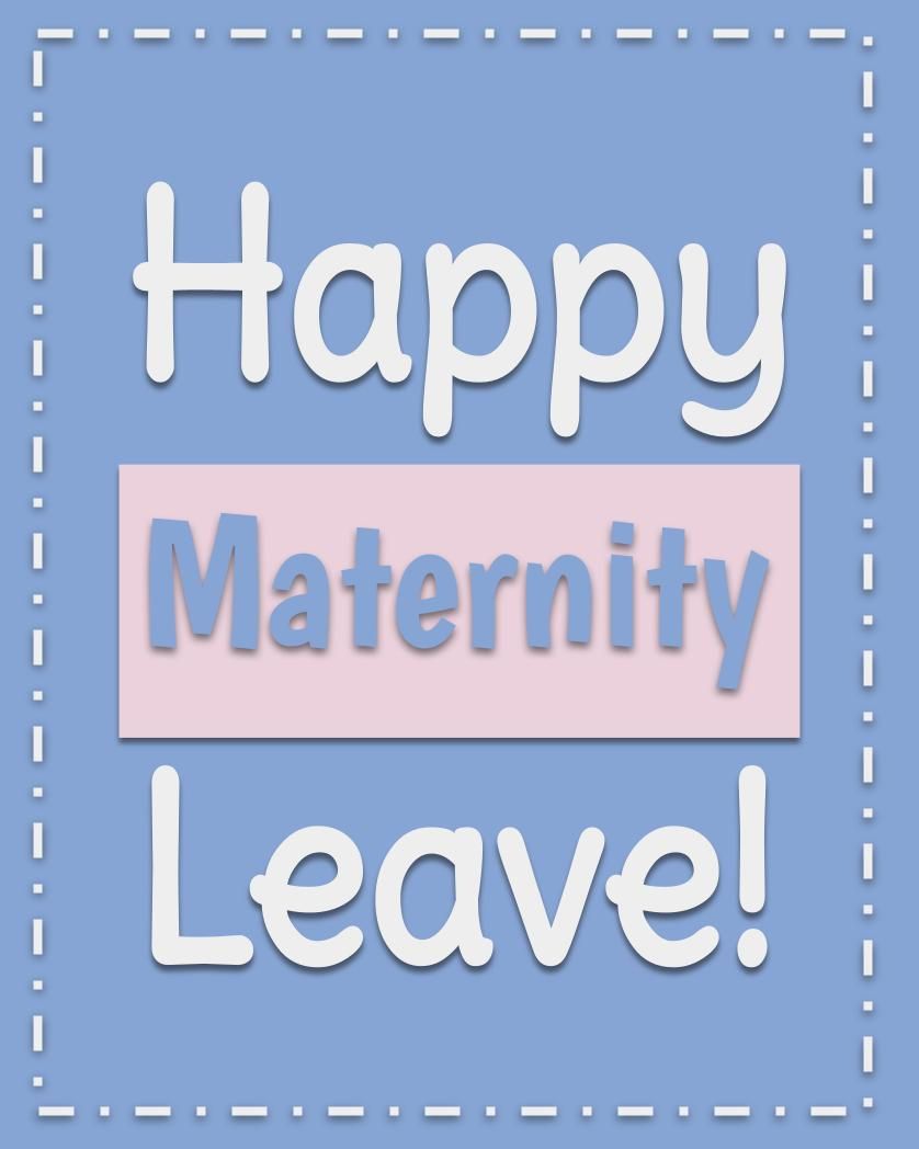 Card design "Happy maternity leave"