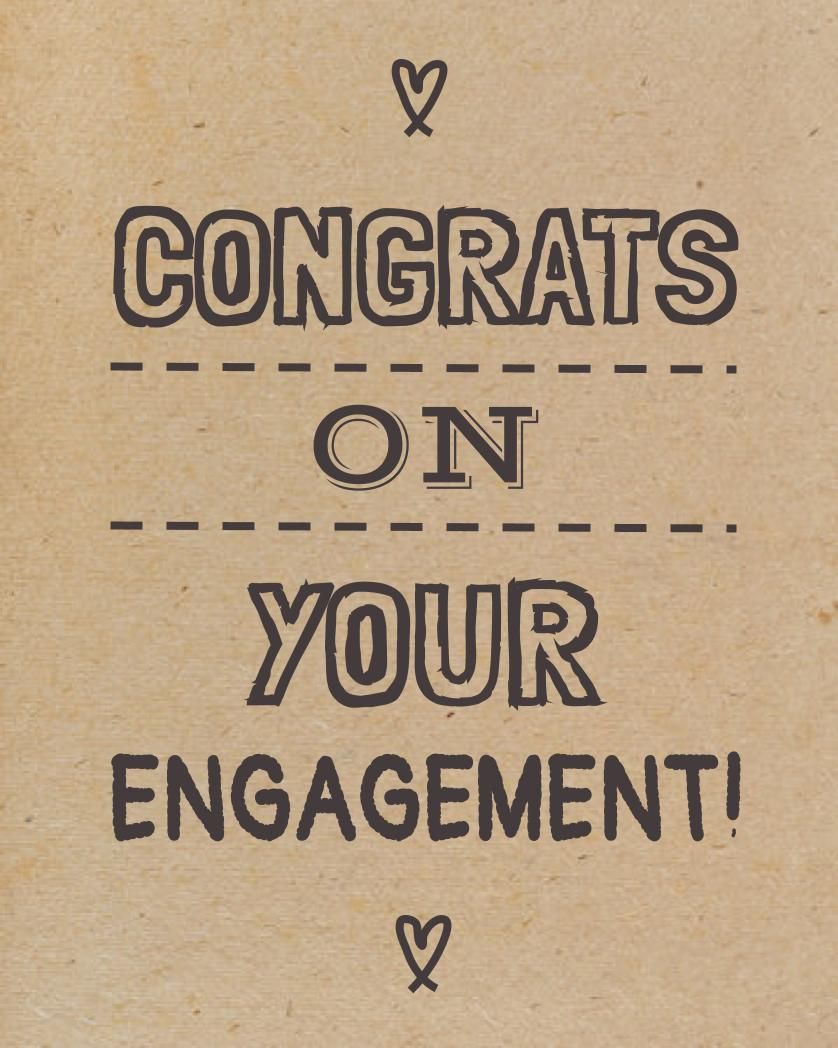 Card design "Congrats on your engagement"