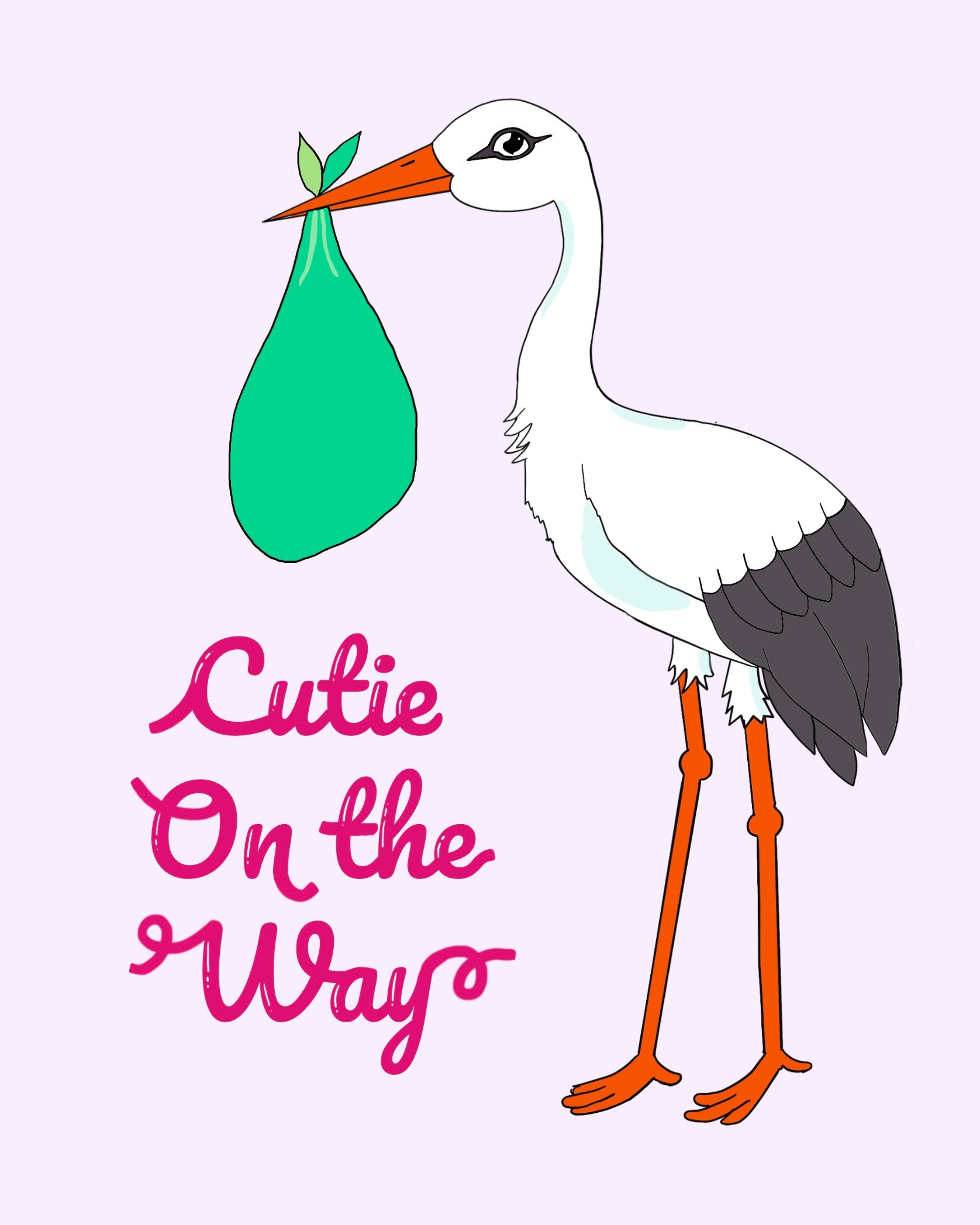 Card design "Cutie on the way"