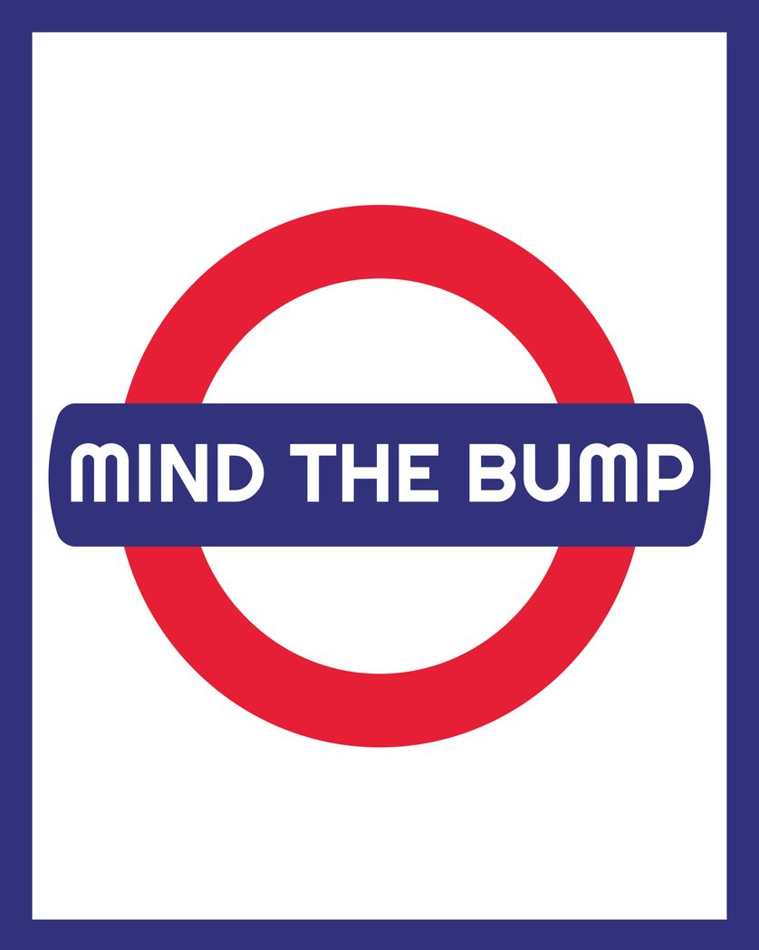 Card design "Mind the bump"