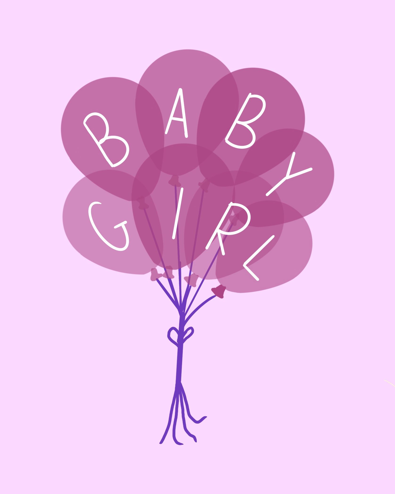 Card design "baby girl"