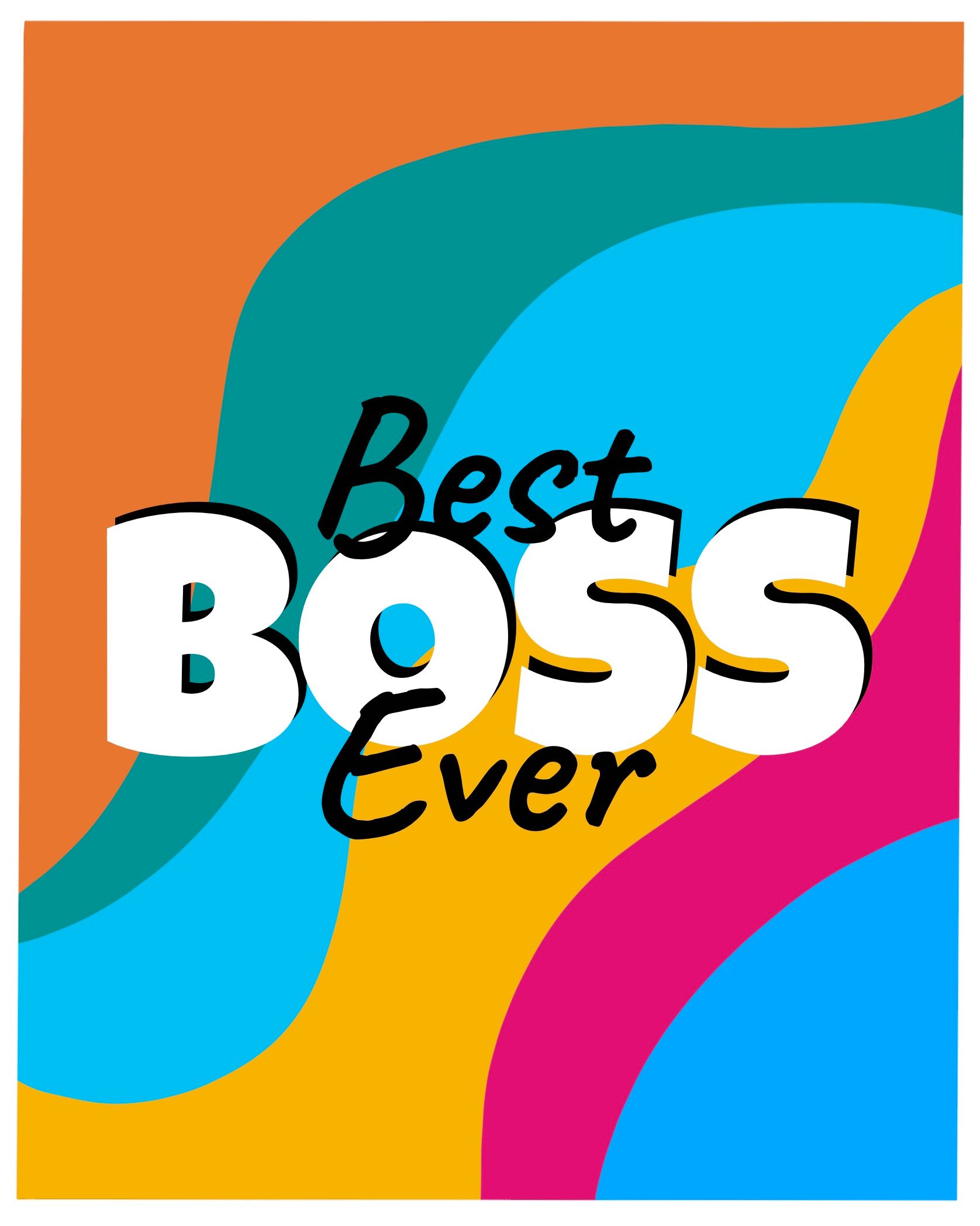 Card design "best boss ever"