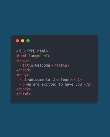 Use Welcome HTML code
