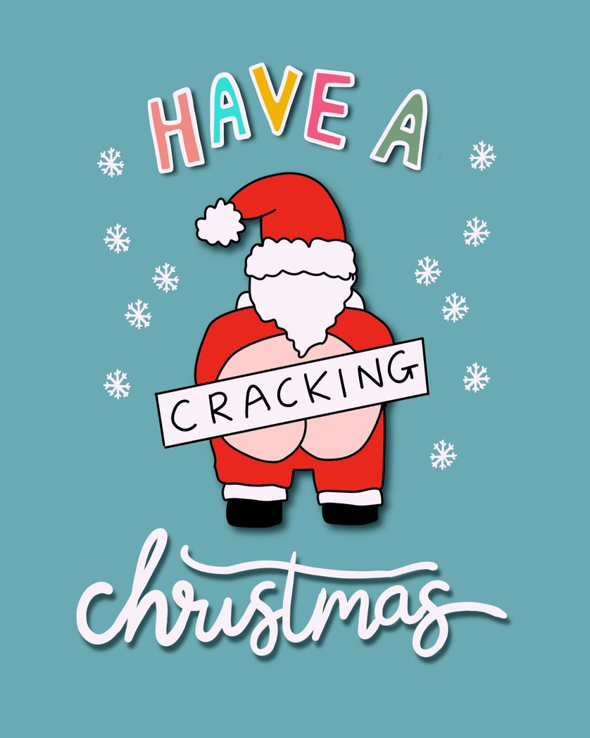 Card design "have a cracking Christmas"
