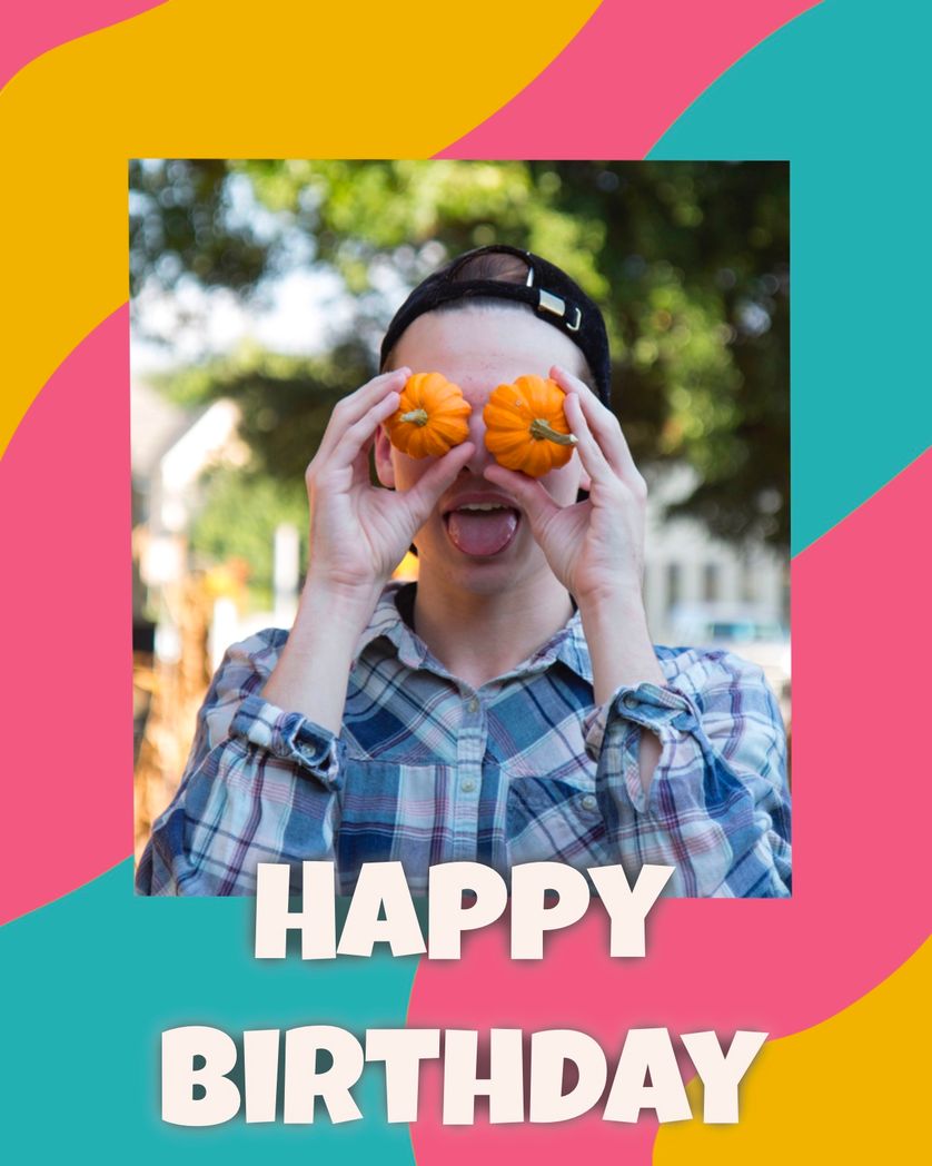 Card design "happy birthday frame"