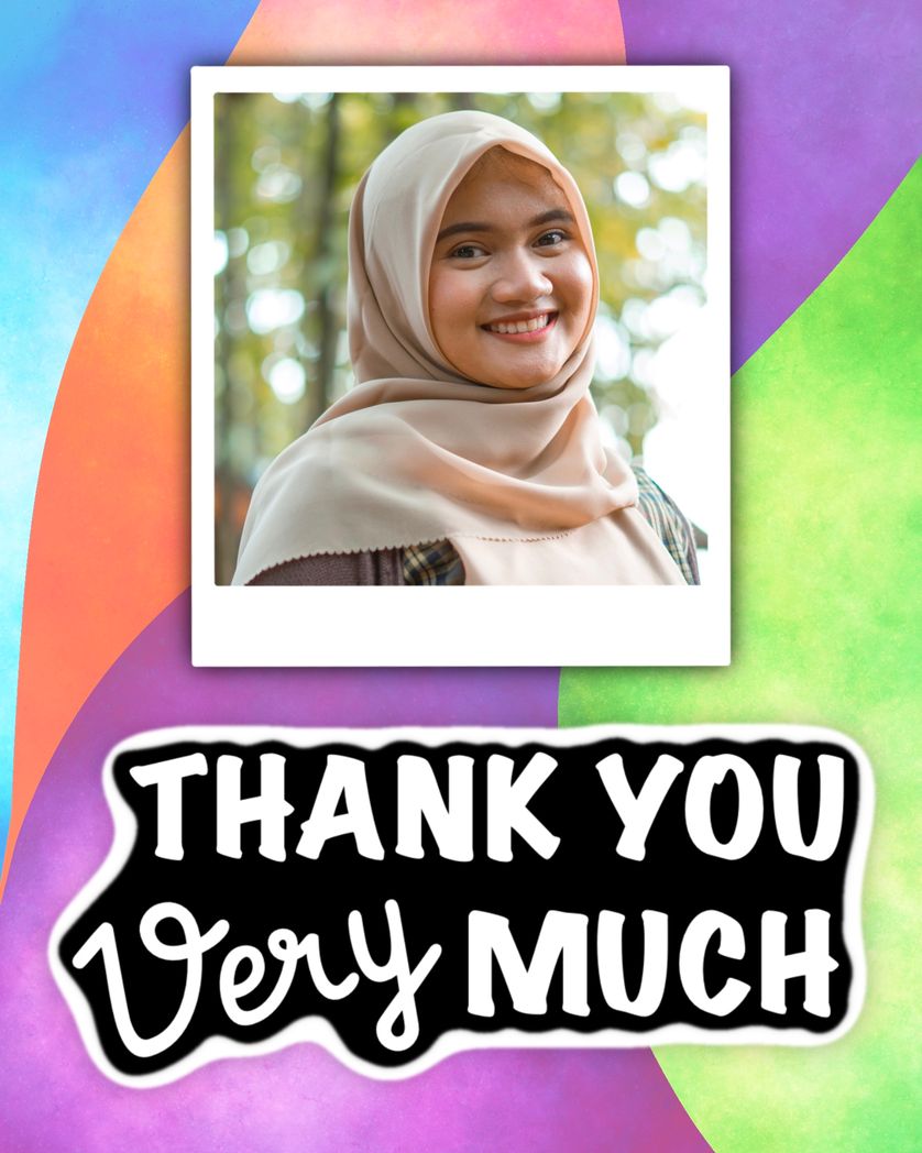 Card design "thank you very much frame"