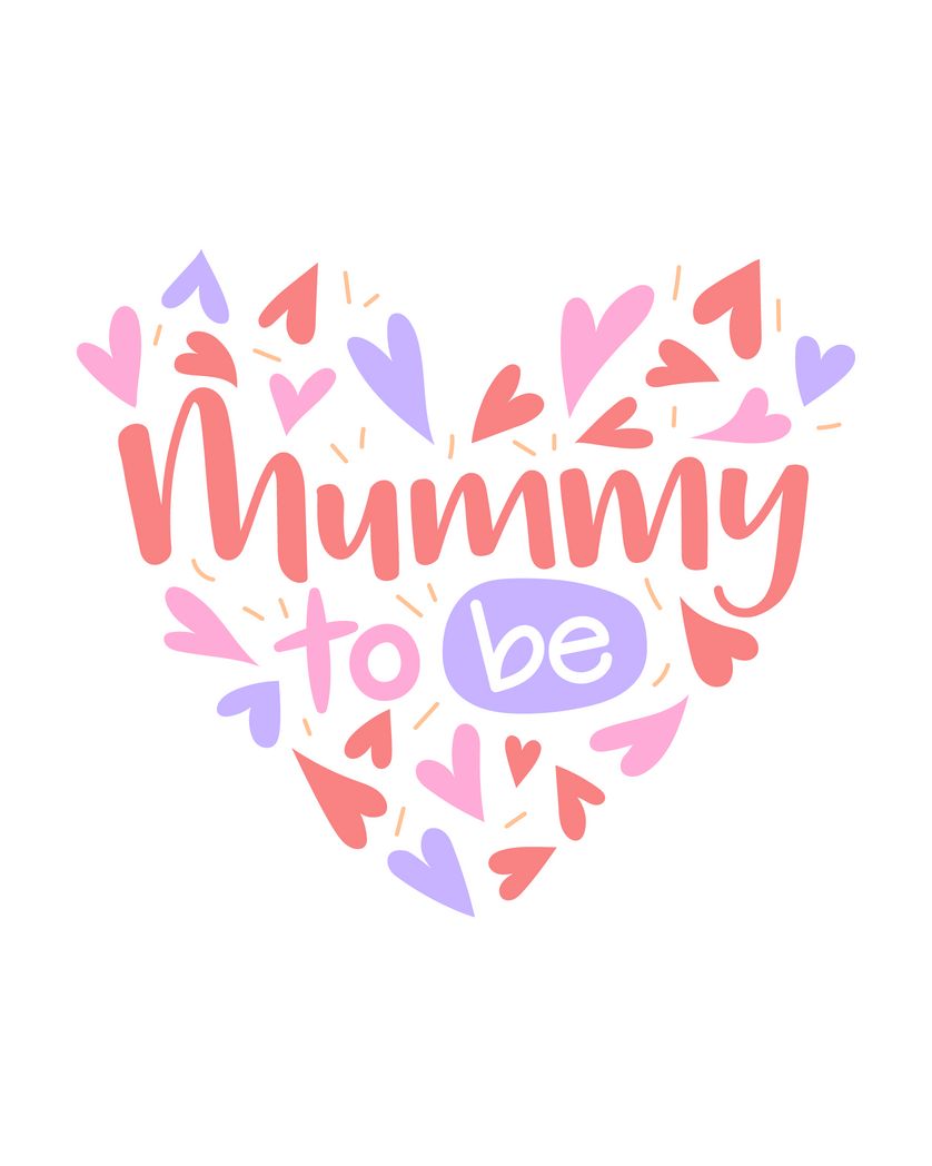 Card design "mummy to be"