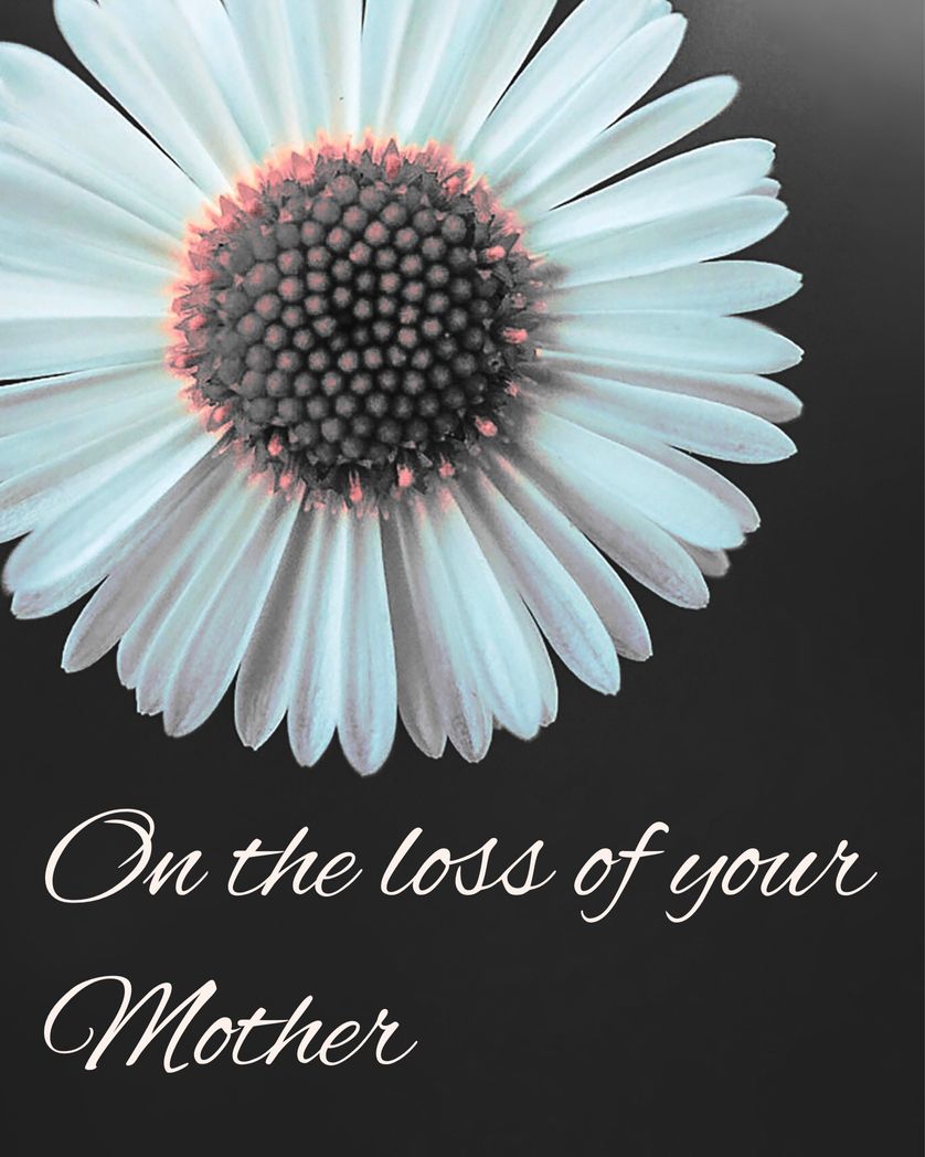 Card design "on the loss of your mother"