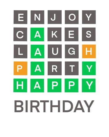 Use happy birthday wordle