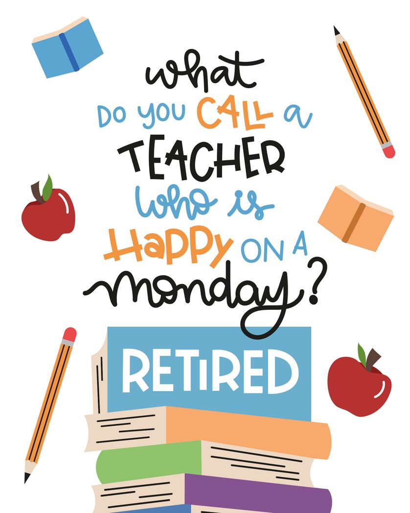 Card design "what do you call a teacher retired"
