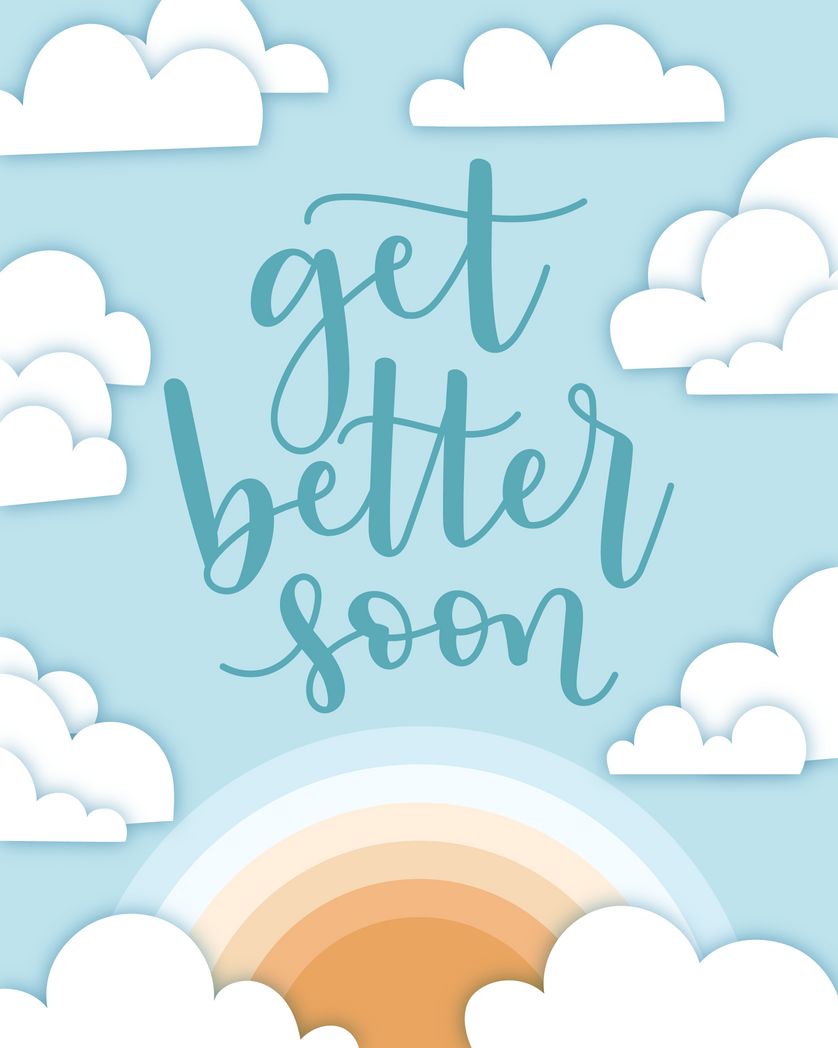 Card design "get better soon"