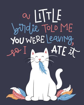 Use a little birdie told me you were leaving - funny farewell card