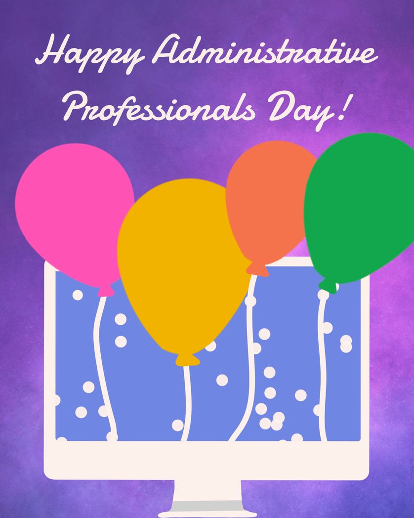 Card design "happy administrative professionals day"