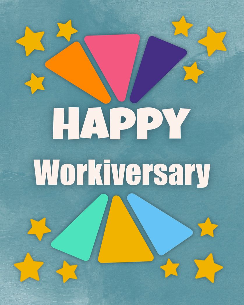 Card design "Happy workiversary"