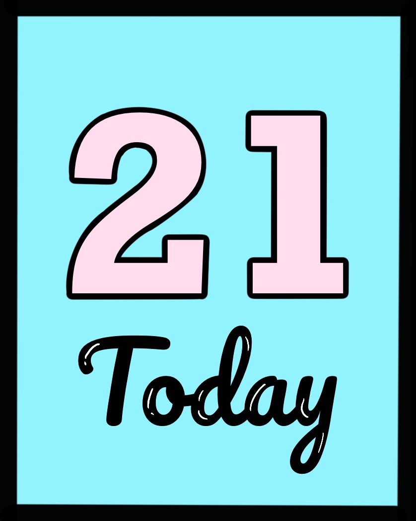 Card design "21 Today Birthday Card"