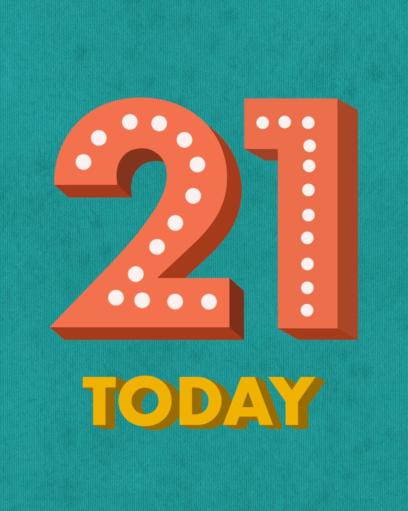 Card design "21 Today Birthday Card"
