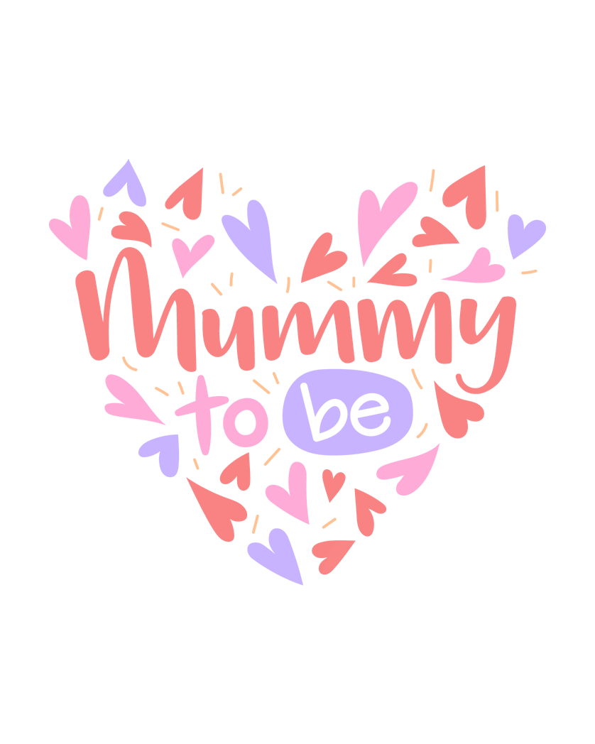 Card design "Mummy to be - animated maternity card"