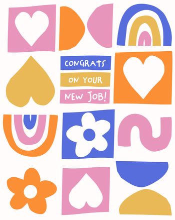 Use Congrats on your new job - Cut out 