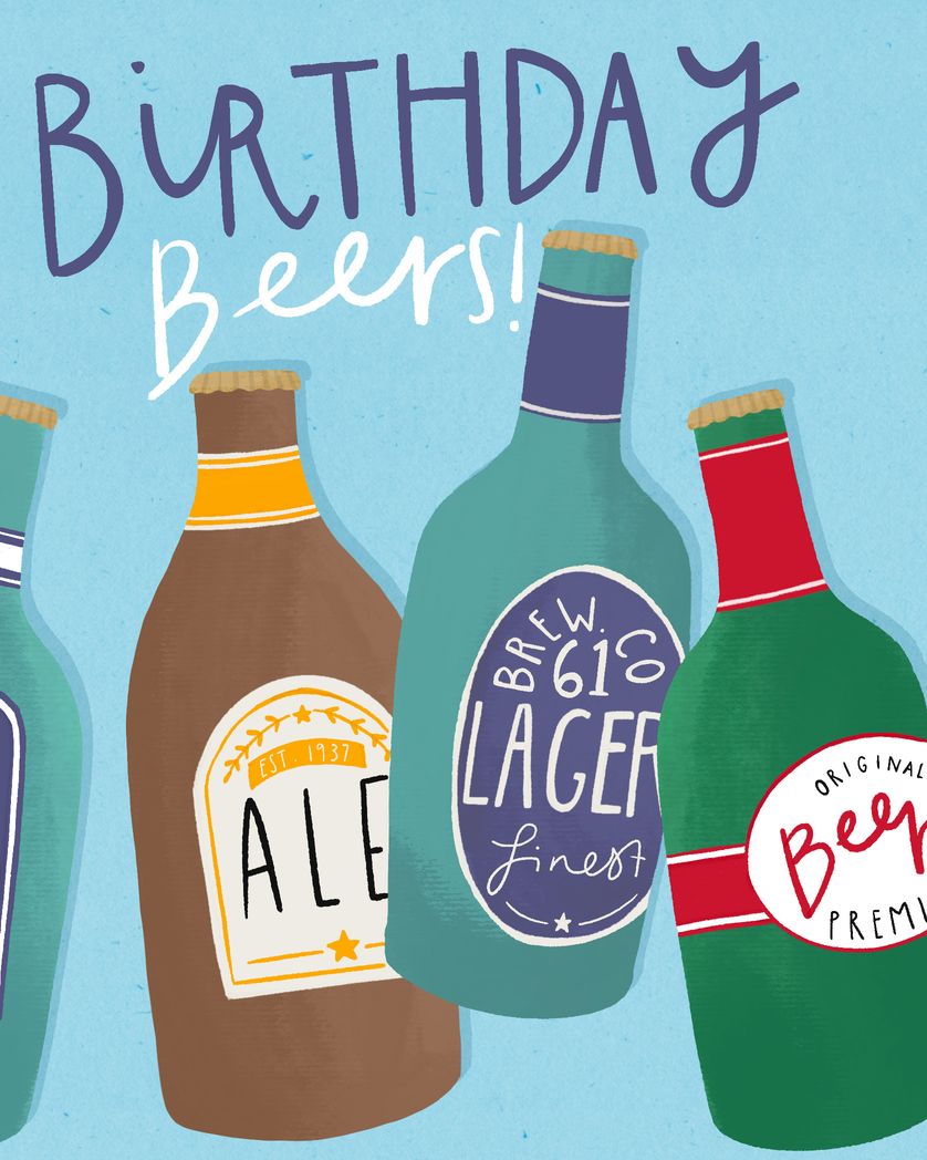 Card design "Birthday Beers"