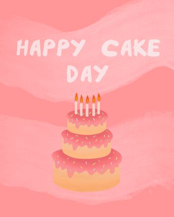 Use Happy cake day - birthday card