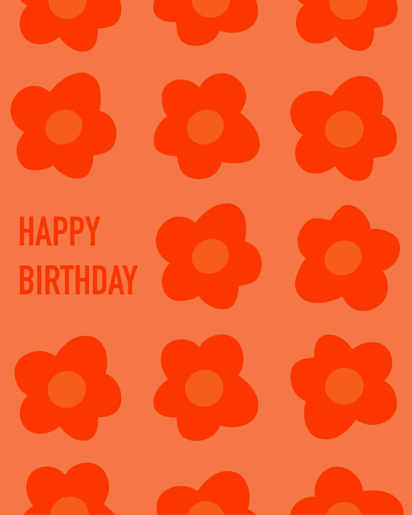 Card design "Floral happy birthday card"