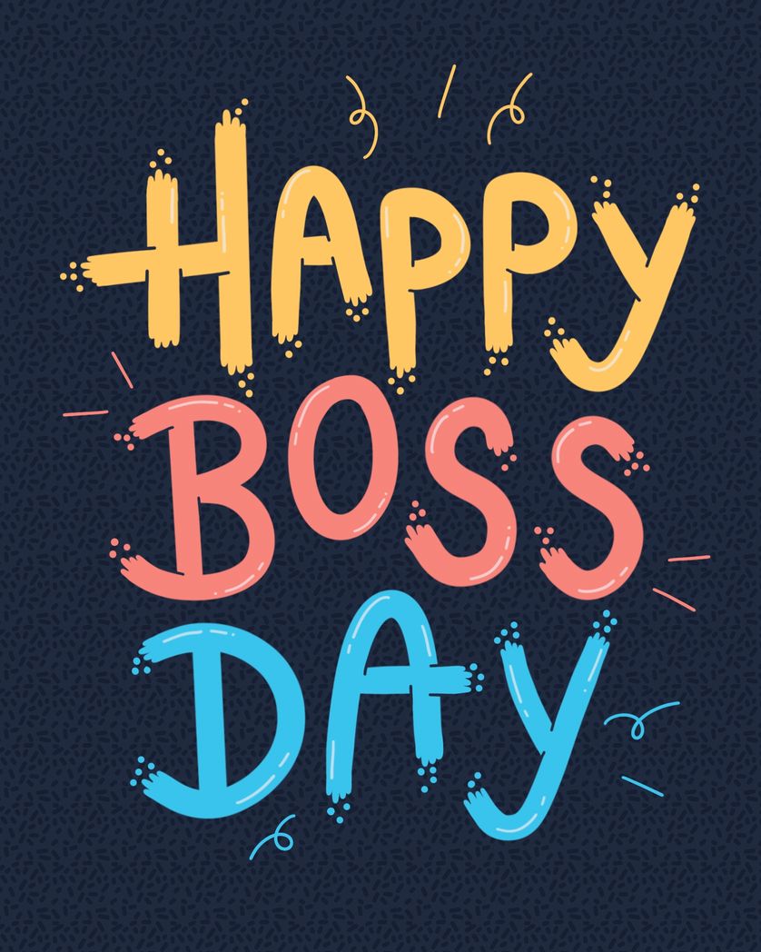 Card design "Happy Boss Day - Group Greeting Card"