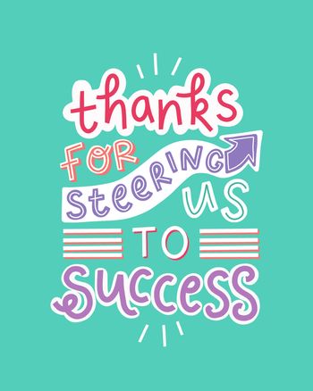 Use thanks for steering us to success
