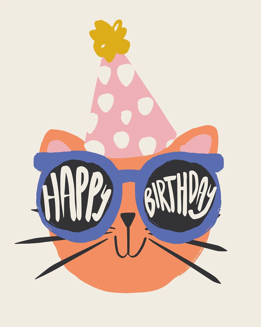 Card design "cat birthday card"