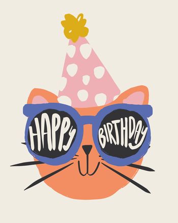 Use cat birthday card
