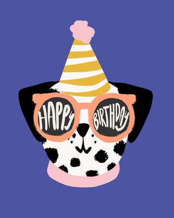 Use Cute dog birthday card