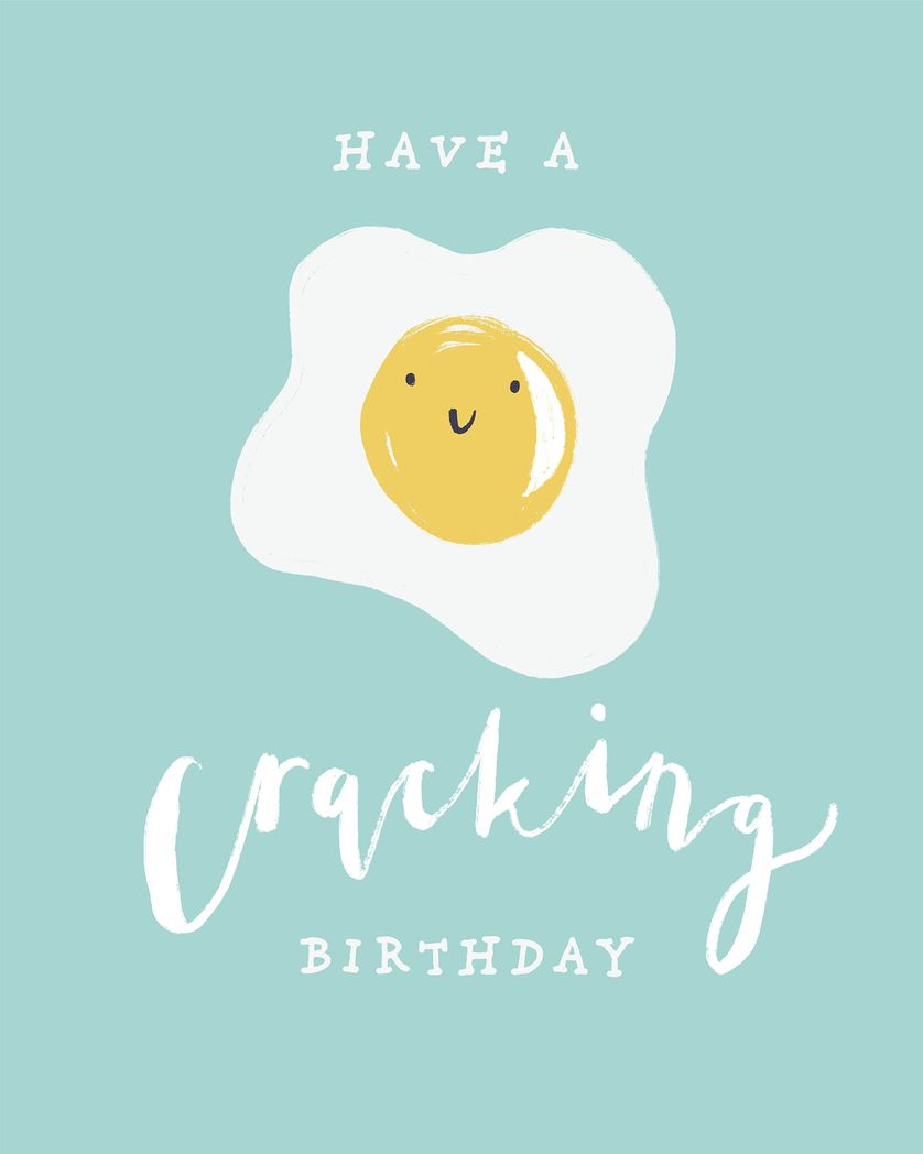 Card design "crackin birthday"