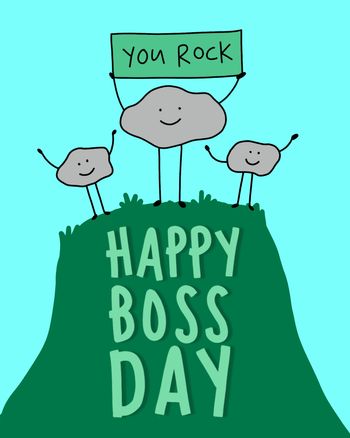 Use You rock - funny boss day card