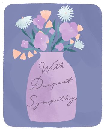 Use Deepest Sympathy - Sympathy floral card