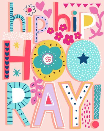 Use Hip Hip Hooray - Birthday Card