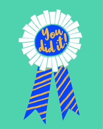 Use You did it congratulations card
