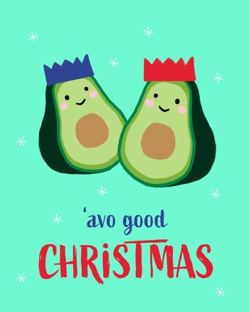 Use Avo good christmas funny christmas card