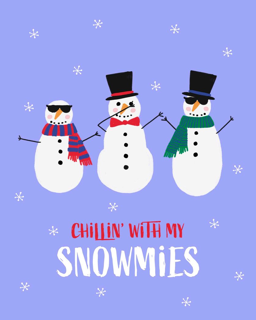 Card design "Snowman funny christmas card"