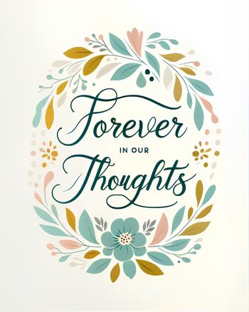 Use Forever in our thoughts - group sympathy card