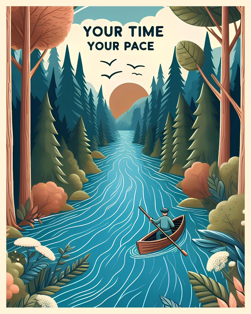 Card design "Your time your pace - retirement card"