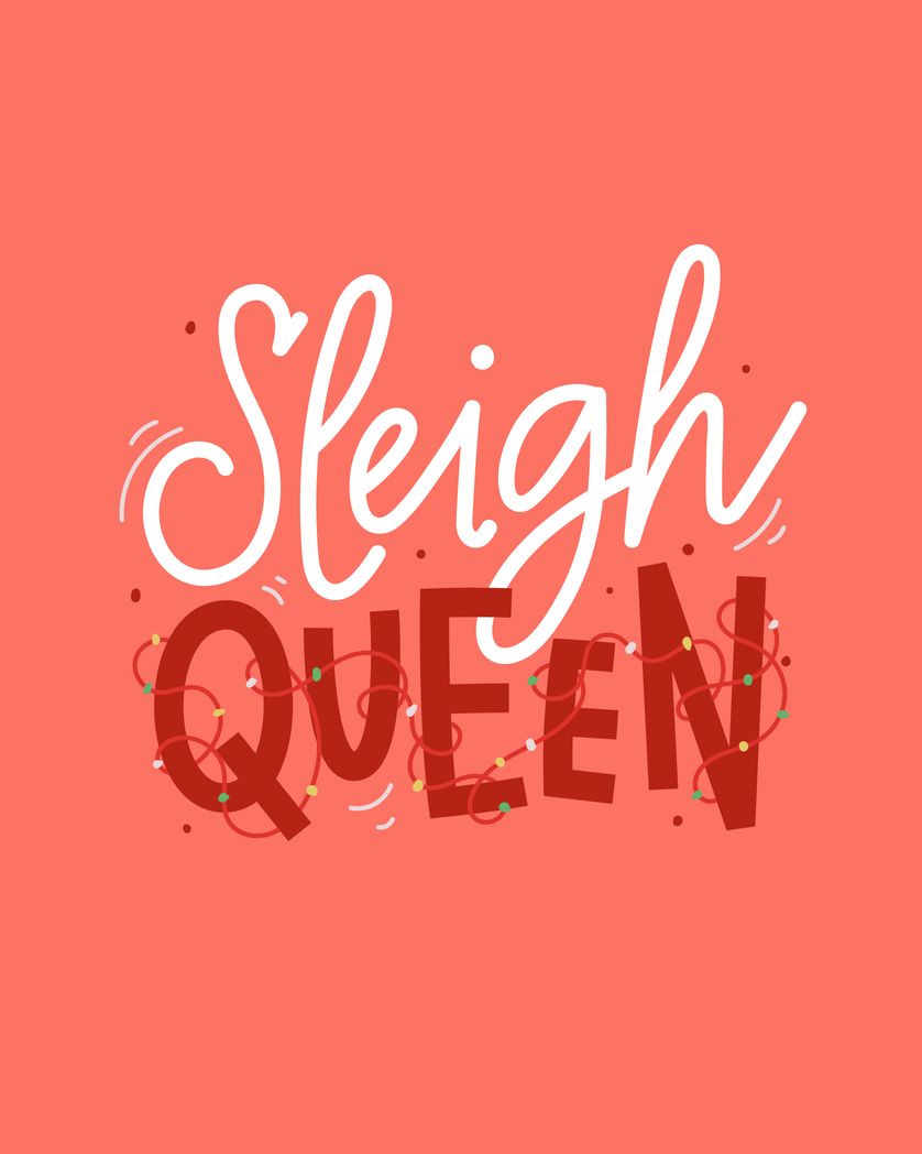 Card design "Sleigh Queen christmas card"