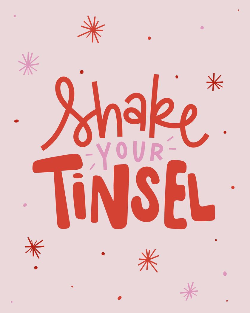 Card design "Shake Your Tinsel Christmas Card"